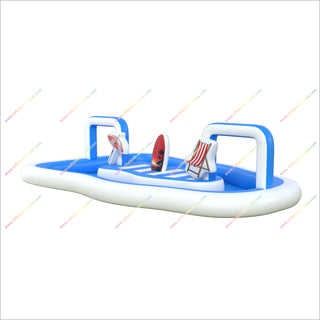 Commercial Premium Inflatable Lazy River Swimming Pool Beach Vibes Inflatable Lazy River Pool For Sale