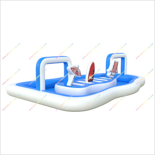 Commercial Premium Inflatable Lazy River Swimming Pool Beach Vibes Inflatable Lazy River Pool For Sale