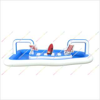 Commercial Premium Inflatable Lazy River Swimming Pool Beach Vibes Inflatable Lazy River Pool For Sale
