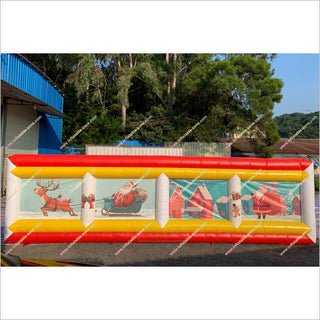 Merry Christmas Snowmen Inflatable Maze Near Me Obstacle Course Games Laser Tag Inflatable Maze For Sale