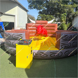 Commercial Crazy Inflatable Bull Rodeo Sports Machine Bull Challenge Games Inflatable Mechanical Bull Ride Rental