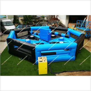 Inflatable Spinning Jump Game Wipeout Total Inflatable Eliminator Sweeper Meltdown For Youth And Adults - Inflatable-Zone