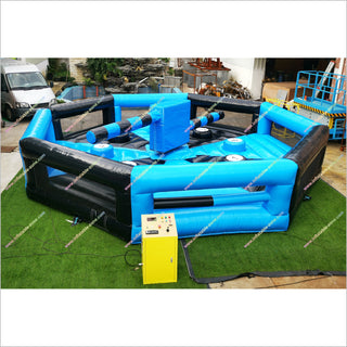 Inflatable Spinning Jump Game Wipeout Total Inflatable Eliminator Sweeper Meltdown For Youth And Adults - Inflatable-Zone