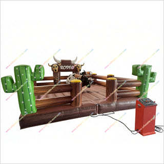 Commercial Inflatable Mechanical Rodeo Bull Playground Outdoor Equipment Inflatable Rodeo Bull Bouncy Castle For Sale