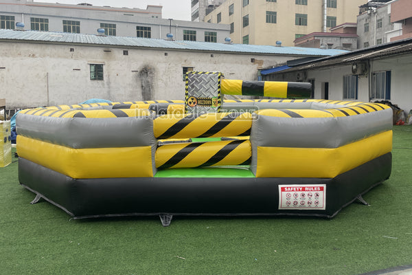 Classic Commercial Party Inflatable Meltdown Mechanical Game Inflatable Jumping Mattress Wipeout Machine