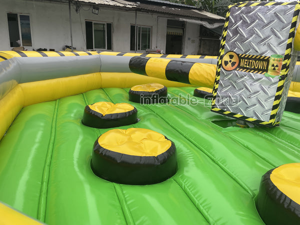 Classic Commercial Party Inflatable Meltdown Mechanical Game Inflatable Jumping Mattress Wipeout Machine