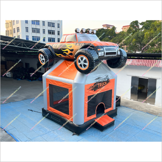 Inflatable Racing Car Bouncy Castle Slide Combo Playground Inflatable Monster Truck Bounce House For Sale