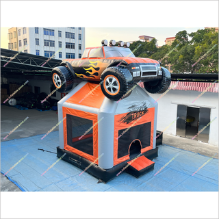 Inflatable Racing Car Bouncy Castle Slide Combo Playground Inflatable Monster Truck Bounce House For Sale