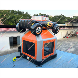 Inflatable Racing Car Bouncy Castle Slide Combo Playground Inflatable Monster Truck Bounce House For Sale