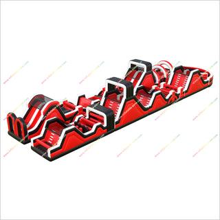 Inflatable Obstacle Course 5K Large Commercial Playground Equipment U Turn Inflatable Obstacle 5K Blow Up Assault Course