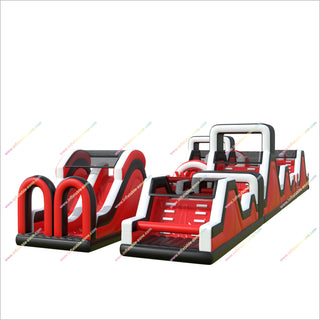 Inflatable Obstacle Course 5K Large Commercial Playground Equipment U Turn Inflatable Obstacle 5K Blow Up Assault Course