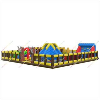 Playground Theme Park Inflatable Obstacle Course Bouncy Castle Fun City Park Entertainment And Sport Arena