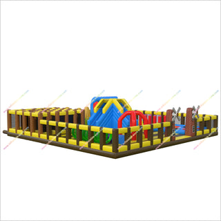 Playground Theme Park Inflatable Obstacle Course Bouncy Castle Fun City Park Entertainment And Sport Arena