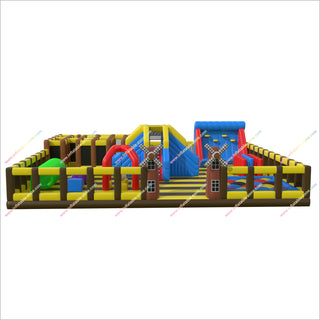 Playground Theme Park Inflatable Obstacle Course Bouncy Castle Fun City Park Entertainment And Sport Arena