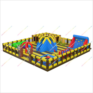 Playground Theme Park Inflatable Obstacle Course Bouncy Castle Fun City Park Entertainment And Sport Arena
