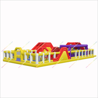 Large Amusement Parks Near Me Inflatable Obstacle Course Bouncy Slides Funcity Adventure Park For Play