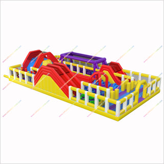 Large Amusement Parks Near Me Inflatable Obstacle Course Bouncy Slides Funcity Adventure Park For Play