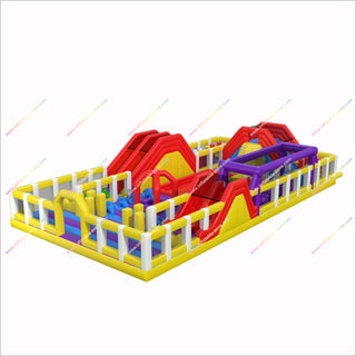 Large Amusement Parks Near Me Inflatable Obstacle Course Bouncy Slides Funcity Adventure Park For Play