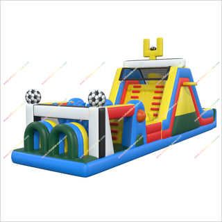 Sports Themed Inflatable Obstacle Course Purchase Bounce House Play Area Near Me Inflatable Assault Course For Adults