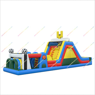 Sports Themed Inflatable Obstacle Course Purchase Bounce House Play Area Near Me Inflatable Assault Course For Adults