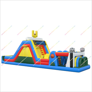 Sports Themed Inflatable Obstacle Course Purchase Bounce House Play Area Near Me Inflatable Assault Course For Adults