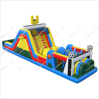 Sports Themed Inflatable Obstacle Course Purchase Bounce House Play Area Near Me Inflatable Assault Course For Adults
