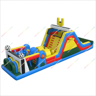 Sports Themed Inflatable Obstacle Course Purchase Bounce House Play Area Near Me Inflatable Assault Course For Adults