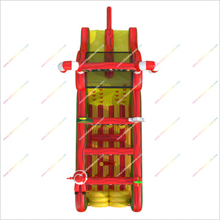 Santa-Themed Inflatable Obstacle Course Rental Family Christmas Activities Outdoor Assault Course Near Me