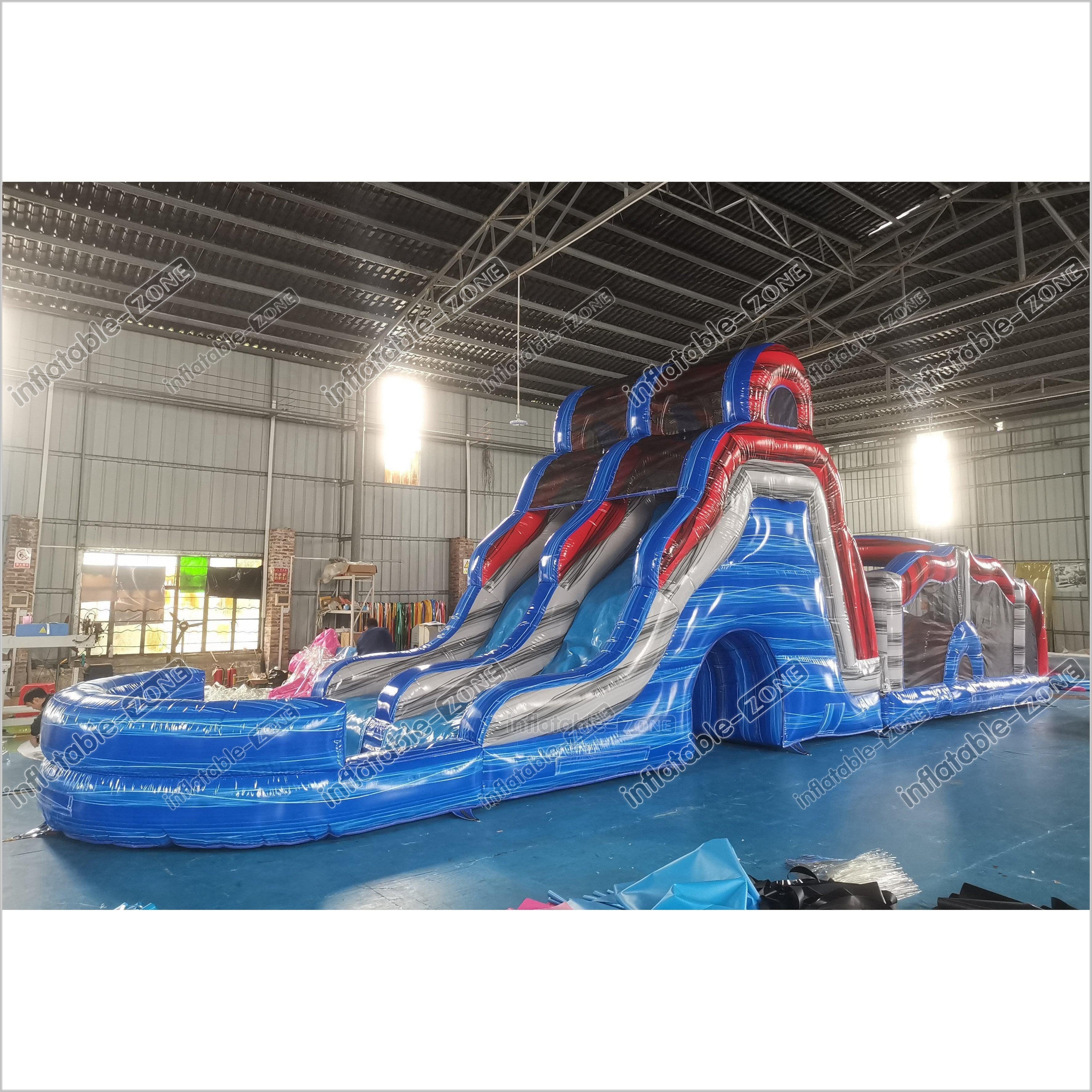 Indoor Slip And Slide Obstacle Course For Adults Swimming Pool Inflata ...