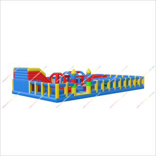 Giant Inflatable Assault Course Fun City Games Backyard Inflatable Obstacle Course Amusement Park Playground