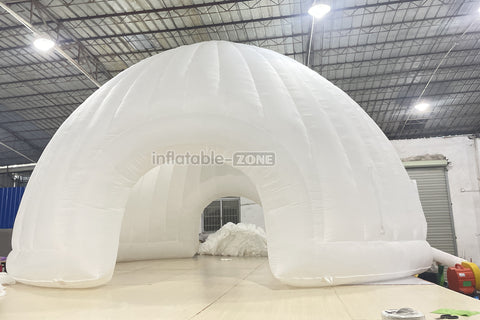Commercial Inflatable Party Tent White Large Dome Tent Inflatable Igloo With Two Doors For Camping