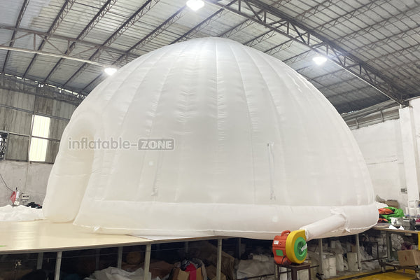 Commercial Inflatable Party Tent White Large Dome Tent Inflatable Igloo With Two Doors For Camping