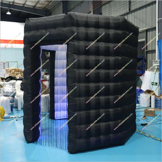 Inflatable Photo Booth Backdrop LED Photo Booth Inflatable Enclosure Tent with Inner Air Blower for Event Show Party Wedding Birthday Exhibition