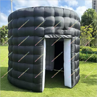 Inflatable Photo Booth Backdrop LED Photo Booth Inflatable Tent Enclosure Tent with Inner Air Blower for Event Show Party Wedding Birthday Exhibition