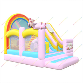 Inflatable Pig Bouncy Castle And Slide Inflatable Play Zone Bounce House Combo Rentals Near Me