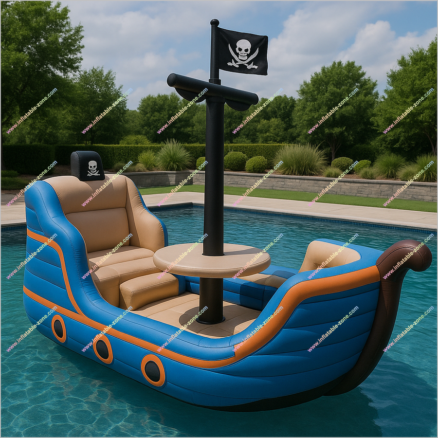 Enjoy Party Inflatable Pirate Ship Lake Float Fun Toy Inflatable Pirat