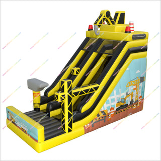 Construction-Themed Inflatable Play Slide Adventure Park Equipment Adult Bouncy Castle Slide Bounce Inflatables For Sale