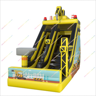 Construction-Themed Inflatable Play Slide Adventure Park Equipment Adult Bouncy Castle Slide Bounce Inflatables For Sale