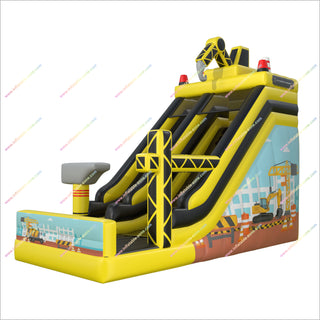 Construction-Themed Inflatable Play Slide Adventure Park Equipment Adult Bouncy Castle Slide Bounce Inflatables For Sale