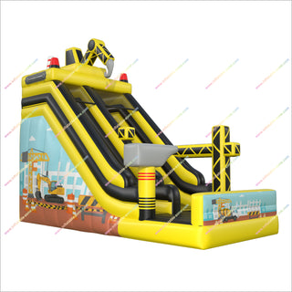 Construction-Themed Inflatable Play Slide Adventure Park Equipment Adult Bouncy Castle Slide Bounce Inflatables For Sale