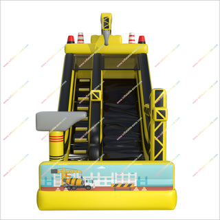 Construction-Themed Inflatable Play Slide Adventure Park Equipment Adult Bouncy Castle Slide Bounce Inflatables For Sale