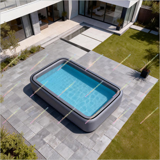 Aerial View Rectangular Inflatable Pool Rectangular Inflatable Swimming Pool Best Pool Bar Inflatable Pool Fun