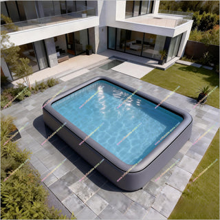 Inflatable Rectangular Pool Big Portable Inflatable Swimming Pool Large Rectangular Inflatable Pool Fu