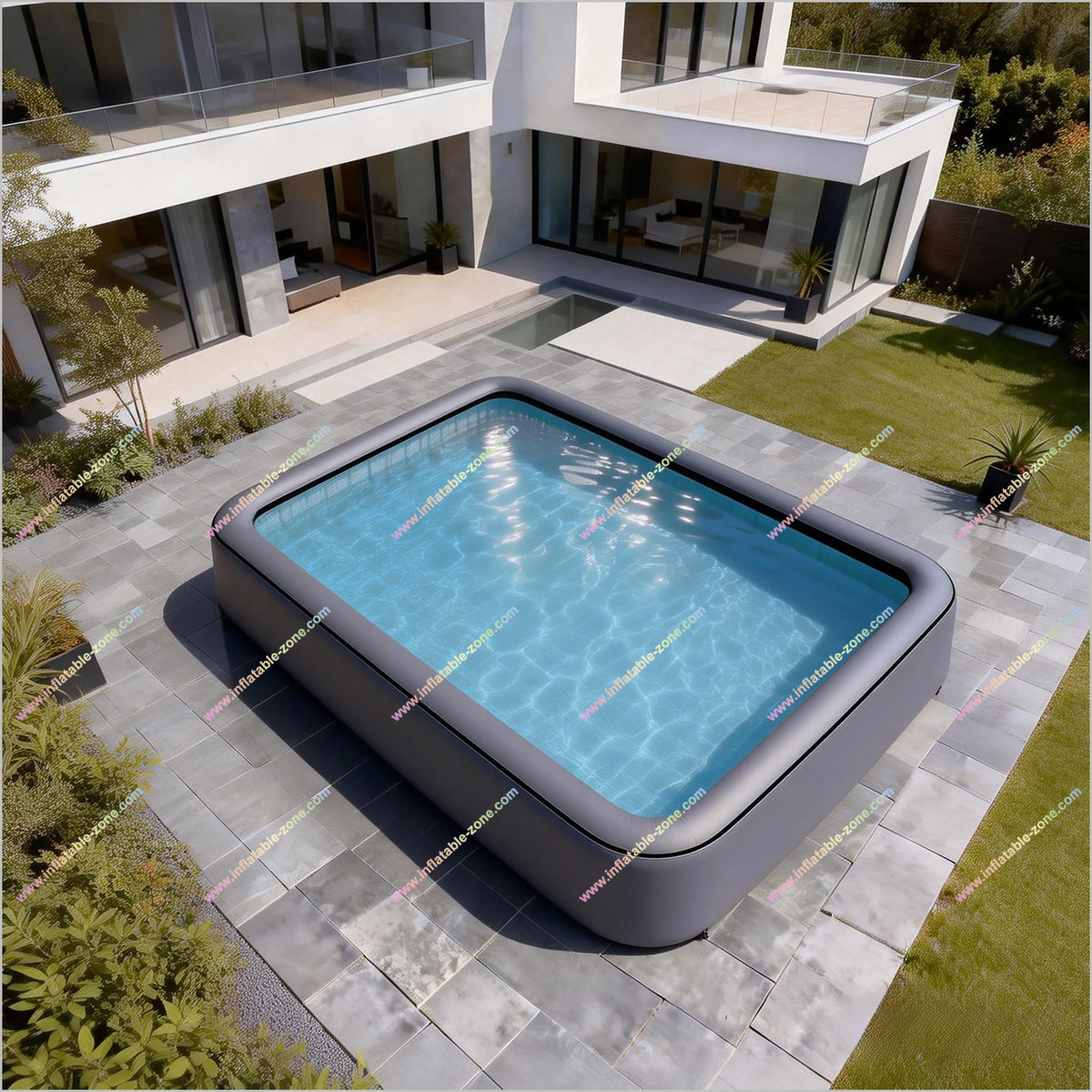 Portable Inflatable Swimming Pool Large Rectangular Inflatable Pool Fu