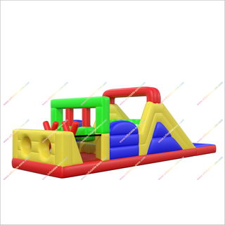 Outdoor Water Assault Course Bounce House Amusement Park Inflatable Pool Obstacle Course For Sale