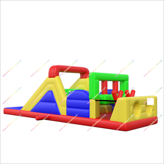 Outdoor Water Assault Course Bounce House Amusement Park Inflatable Pool Obstacle Course For Sale