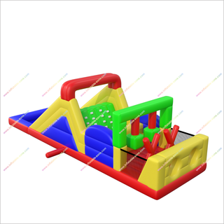 Outdoor Water Assault Course Bounce House Amusement Park Inflatable Pool Obstacle Course For Sale