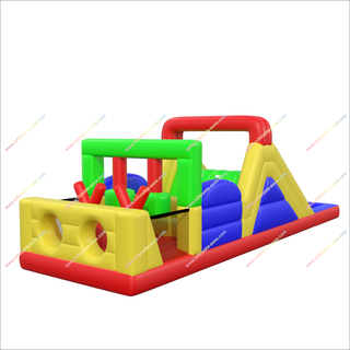 Outdoor Water Assault Course Bounce House Amusement Park Inflatable Pool Obstacle Course For Sale