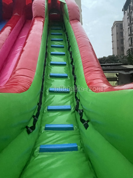 Large Outdoor Water Slide Jumping Castle Inflatable Pool Obstacle Water Slides For Kids