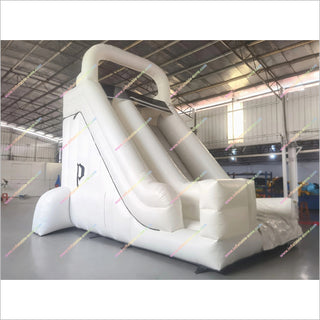 White Commercial Blow Up Slide Best Outdoor Playground Equipment Inflatable Pool Slide For Sale